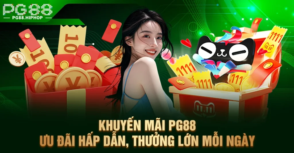 Khuyến Mãi PG88 - Ưu Đãi Hấp Dẫn, Thưởng Lớn Mỗi Ngày Khuyến Mãi PG88 - Ưu Đãi Hấp Dẫn, Thưởng Lớn Mỗi Ngày
