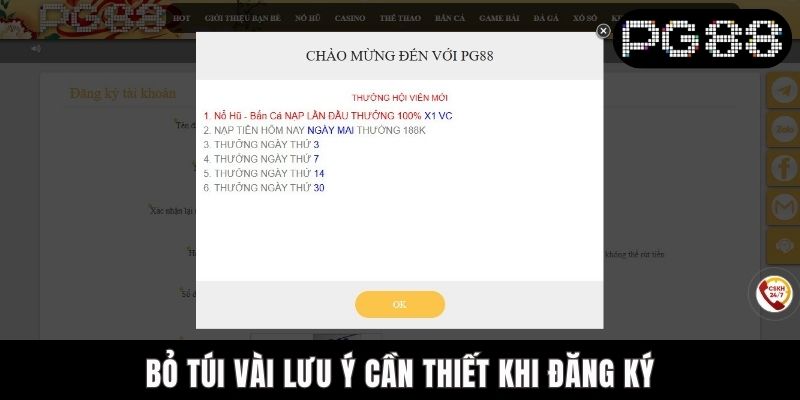 Bỏ túi vài lưu ý cần thiết khi đăng ký