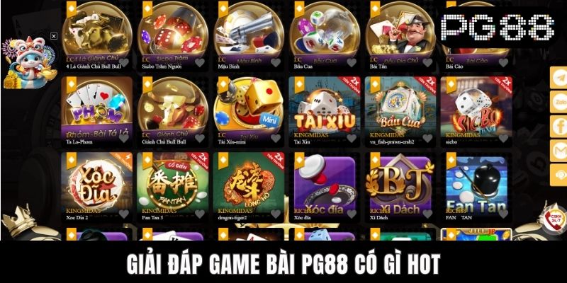 Giải đáp game bài PG88 có gì hot