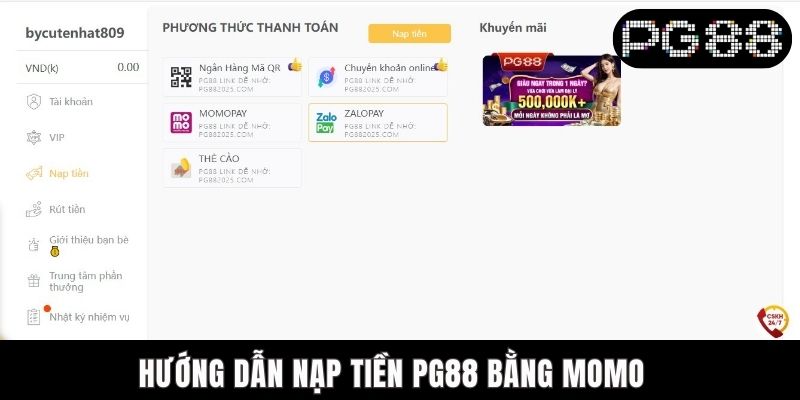 Hướng Dẫn Nạp Tiền PG88 Bằng Momo Chi Tiết Cho Dân Chơi Hướng Dẫn Nạp Tiền PG88 Bằng Momo Chi Tiết Cho Dân Chơi